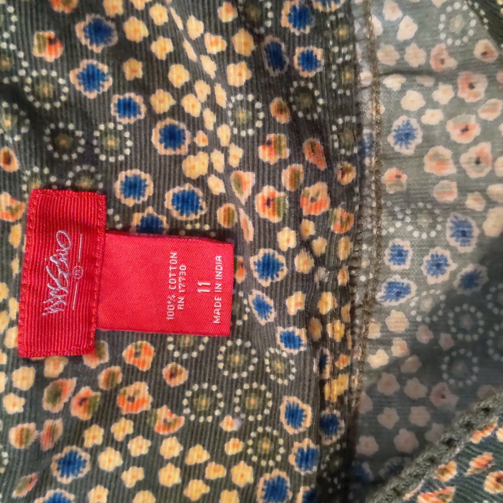 Mossimo Corduroy Olive Green Midi Skirt - Picture 4 of 4